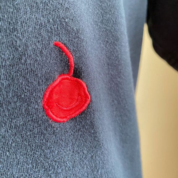 Vintage Bechamel L Blouse with Ice Cream Cones and Cherries Embroidered Beaded - Picture 7 of 10